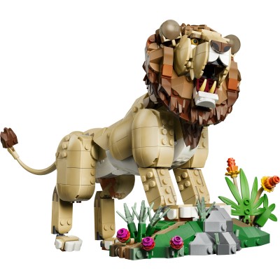 LEGO Creator 31386 3in1 Animali Selvatici Leone Maestoso Giocattolo, Trasformabile in Leonessa o in 2 Cuccioli, Regalo da 9+