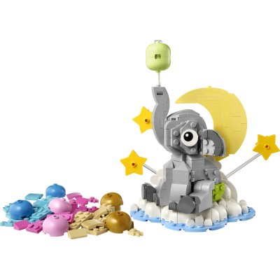 LEGO Iconic 40814 Baby Elefantino tra le Stelle, Kit di Modellismo per Adulti, Figura di Animale e Accessori, Regalo Neogenitori