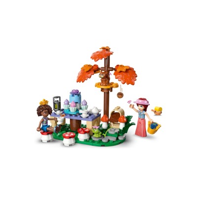 LEGO Friends 42690 Tea Party nella Foresta, Gioco di Ruolo con 2 Mini Bamboline, 3 Animali e Cibo Giocattolo, Regalo da 6+