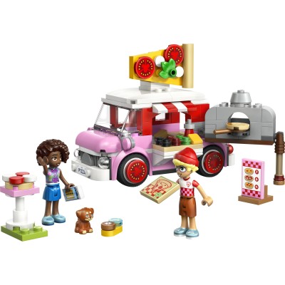 LEGO Friends 42694 Furgone delle Pizze, Giocattolo con 2 Mini Bamboline, Cane e Accessori, Regalo di Compleanno Bambini da 6+
