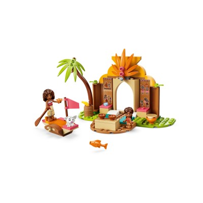 LEGO Disney Princess | Disney Vaiana 43282 Casa del Villaggio e Barca Giocattolo, Gioco Didattico con 2 Mini Bamboline e Pua,