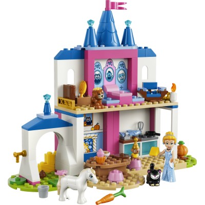 LEGO Disney Princess | 43283 Castello degli Amici Animali di Cenerentola, Gioco Didattico con Mini Bambolina, 4 Animali, 4+