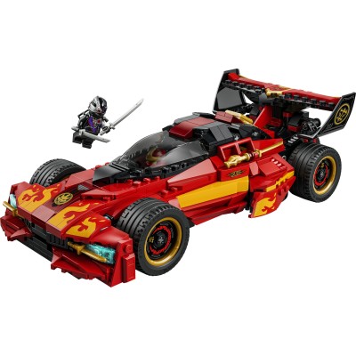 LEGO NINJAGO 71867 Super-Bolide Ninja X-1 - 15° Anniversario, Modello Auto con Moto Giocattolo e 3 Minifigure, Regalo per 14+