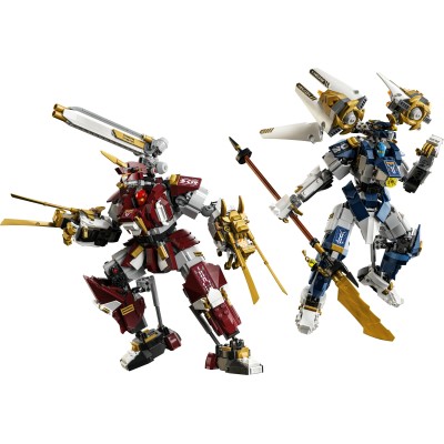 LEGO NINJAGO 71870 Mech Titanici Gemelli, Giocattolo con 2 Action Figure e 3 Minifigure, Regalo per Bambini da 12+ Anni