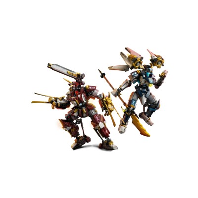 LEGO NINJAGO 71870 Mech Titanici Gemelli, Giocattolo con 2 Action Figure e 3 Minifigure, Regalo per Bambini da 12+ Anni