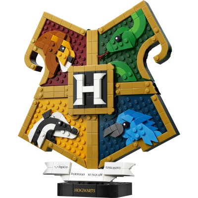 LEGO Harry Potter 76462 Stemma della Casa di Hogwarts, Giocattolo Wall Art 3D con Animali, Regalo di Compleanno per Bambini 12+