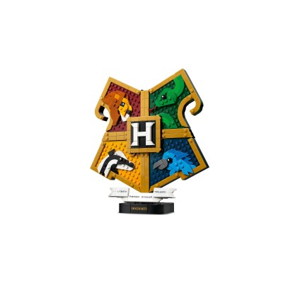 LEGO Harry Potter 76462 Stemma della Casa di Hogwarts, Giocattolo Wall Art 3D con Animali, Regalo di Compleanno per Bambini 12+