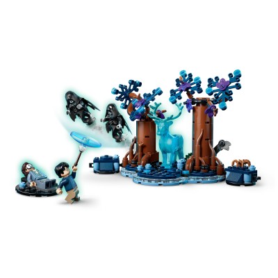 LEGO Harry Potter 76475 Foresta Proibita  Expecto Patronum, Giocattolo con 2 Dissennatori, Cervo e 2 Minifigure, Regalo 7+