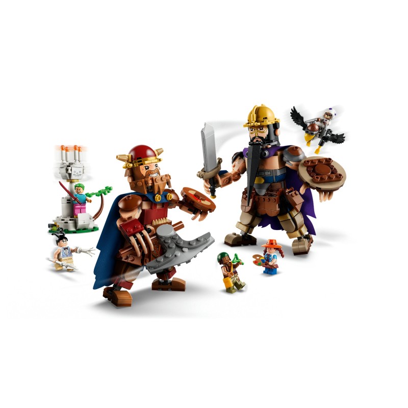 LEGO ONE PIECE 75644 Dori Contro Brogi – Giganti di Little Garden, Gioco con 2 Action Figure, 5 Minifigure, Regalo Bambini 9+