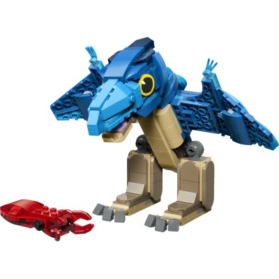 LEGO Jurassic World 77977 Dinosauro Bebè Pteranodonte, Giocattolo Interattivo con Action Figure e Calamaro, Regalo da 7+