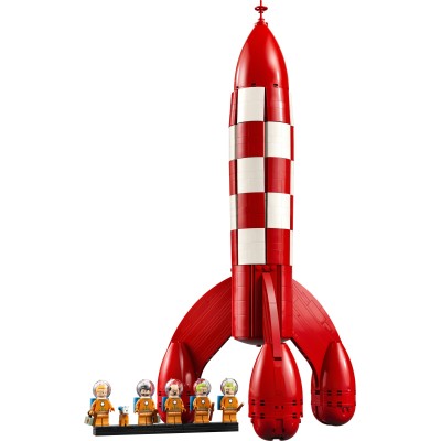LEGO Ideas 21367 Razzo Lunare di Tintin, Kit Modellismo per Adulti, 5 Minifigure, Cane, Decorazioni Fai da Te, Regalo per Fan