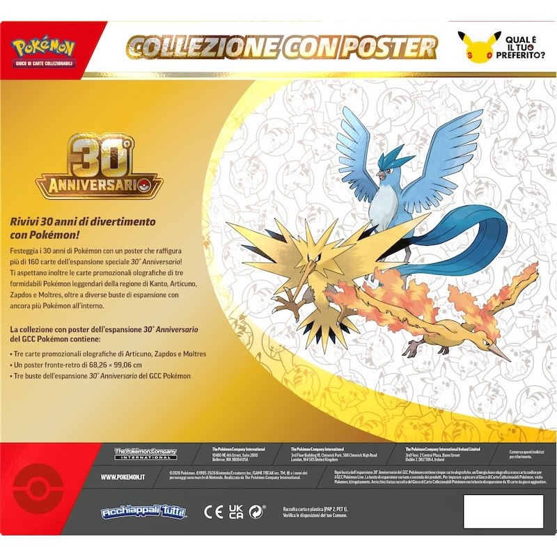 Pokemon 30° Anniversario - Collezione con Poster (IT)-GMPK10467-I
