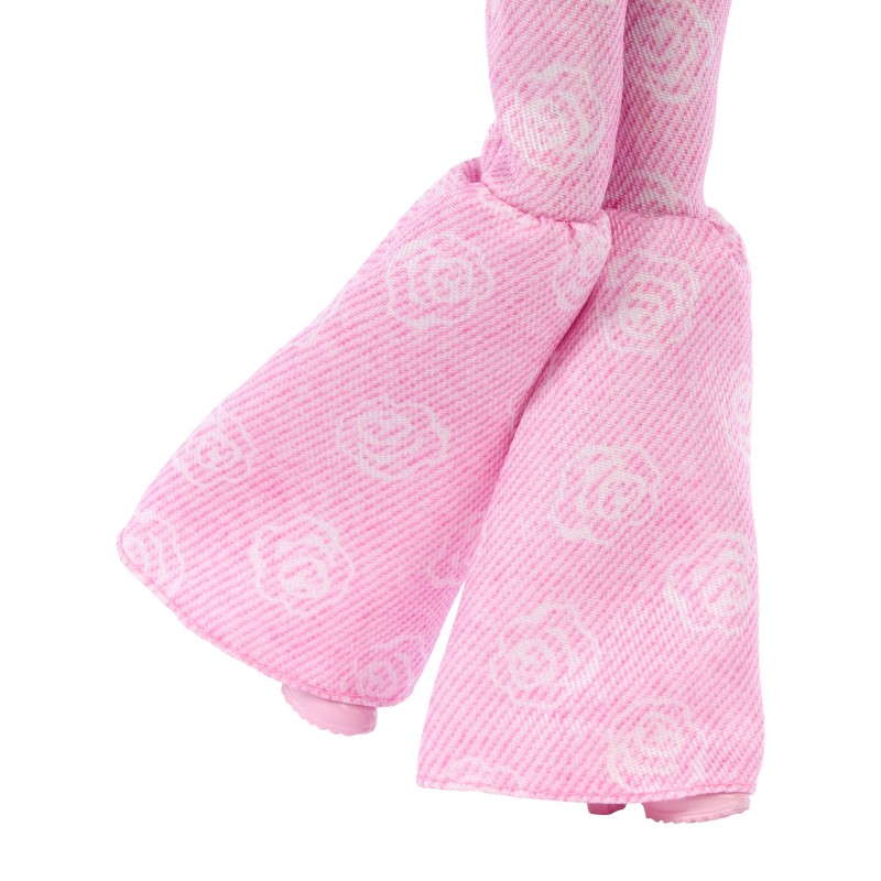 Barbie Deluxe Fashion N 12 Con Top Corto in Denim Rosa E Jeans Svasati