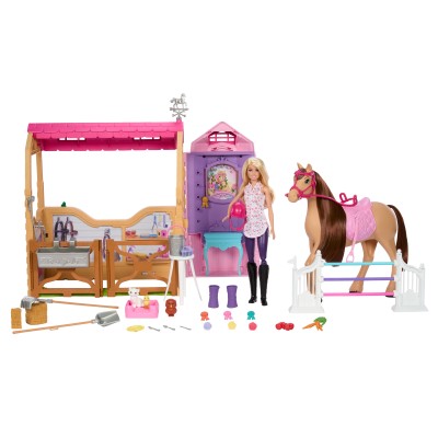Barbie Mysteries The Great Horse Chase Playset Di Stalla Con Bambola