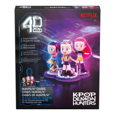 4D Build , Puzzle 3D KPop Demon Hunters HUNTR X Chibi, Rumi, Zoey