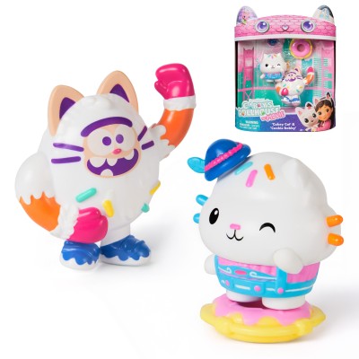 Gabby's Dollhouse The Movie, Cakey Cat e Cookie Bobby, personaggi giocattolo e 2 accessori, giocattoli per bambine e bambini