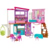Barbie Casa di Malibu (106 cm) playset casa delle bambole con 2 piani, 6 stanze, ascensore altalena e più di 30 pezzi,
