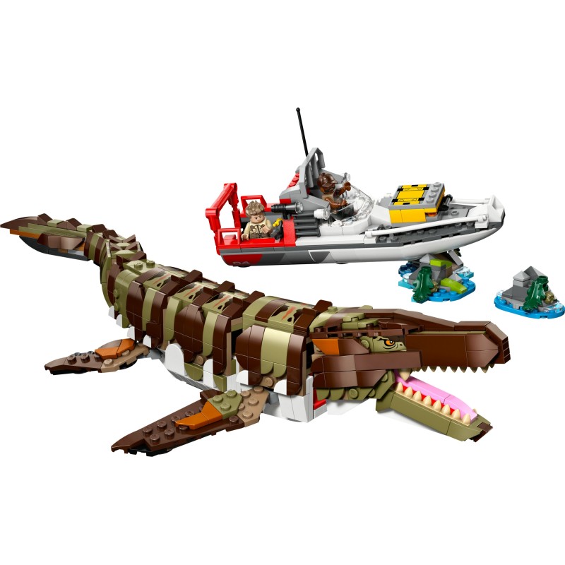 LEGO Jurassic World L’attacco del Mosasauro in mattoncini
