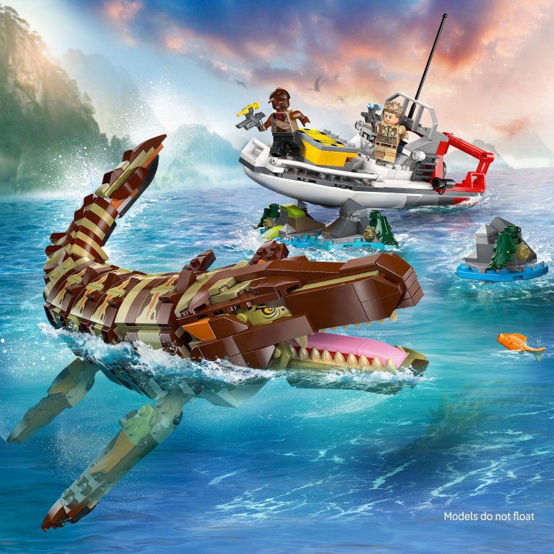 LEGO Jurassic World L’attacco del Mosasauro in mattoncini