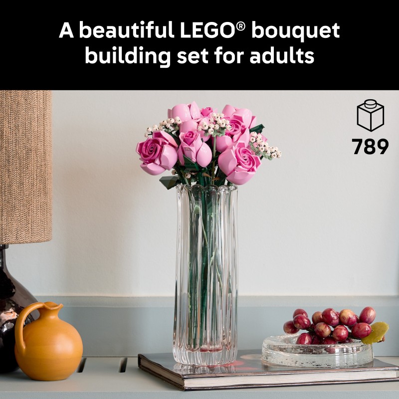 LEGO Botanicals Bouquet di rose rosa