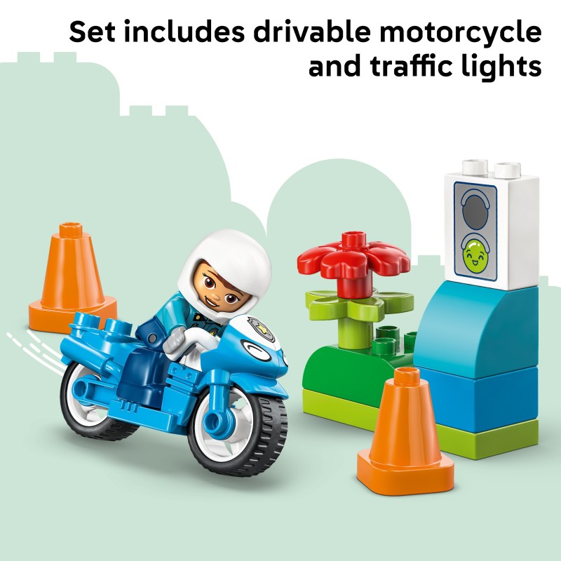 LEGO DUPLO Motocicletta blu della Polizia