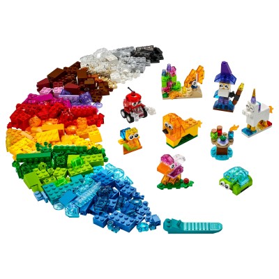 LEGO Classic Mattoncini trasparenti creativi