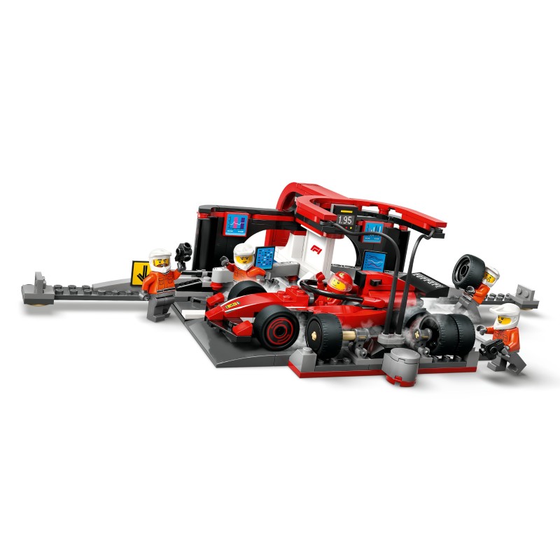 LEGO City Pitstop e meccanici con monoposto Ferrari F1®