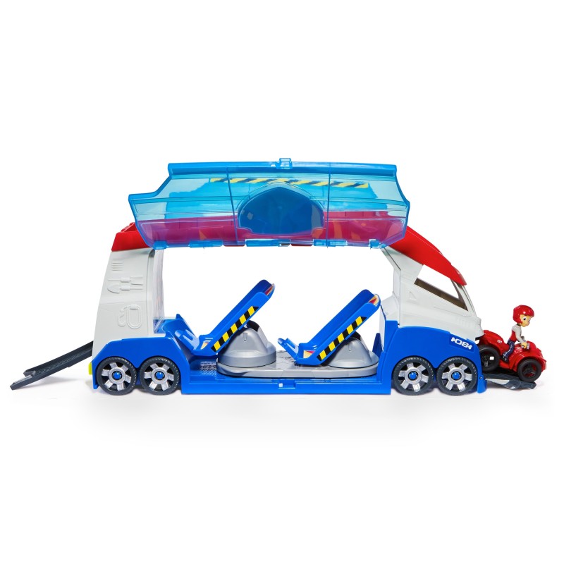 PAW Patrol , PAW Patroller trasformabile con lanciatore per veicoli, luci e suoni, personaggio di Ryder e quad giocattolo,