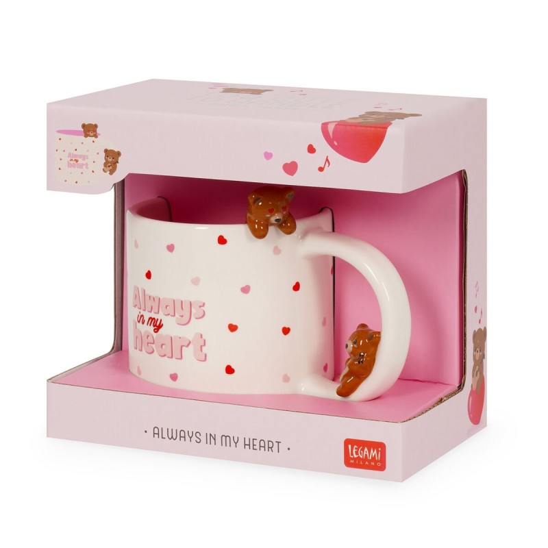 LEGAMI - MUG TOO CUTE TO HANDLE - TEDDY "ALWAYS IN MY HEART" .. (Cod. B0G13NRN32 -/)