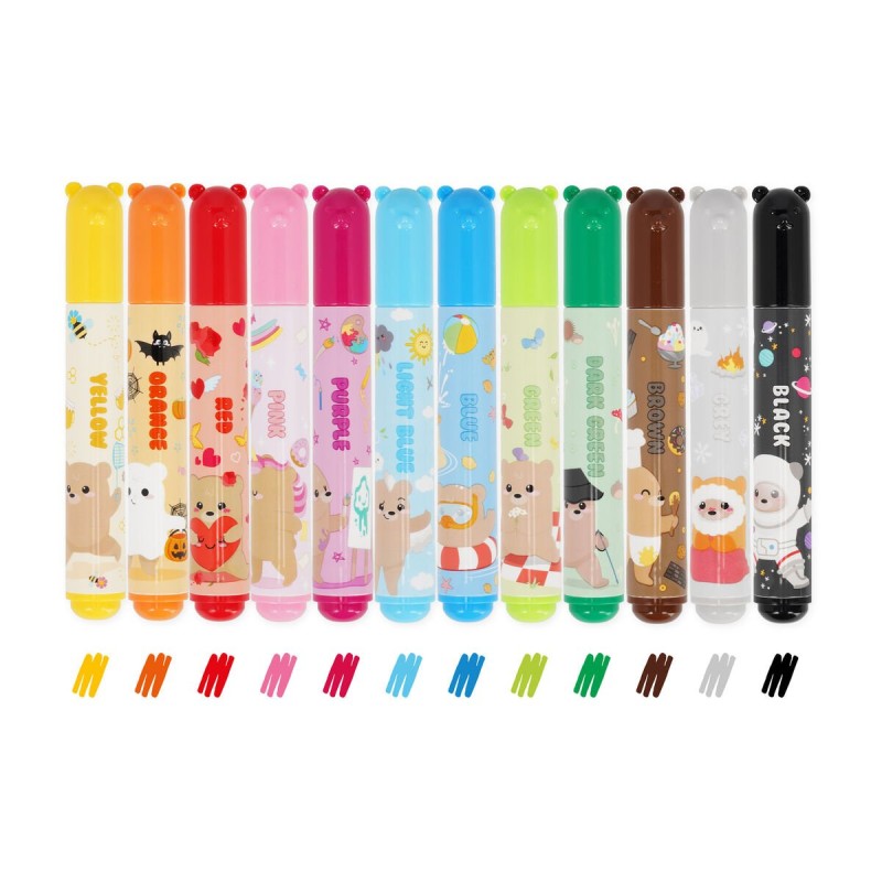 LEGAMI - TEDDY FRIENDS SET DI PENNARELLI - 12PZ. . (Cod. B0CKLWWGLC -)