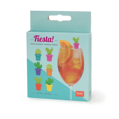 Set di 6 Segnabicchieri Fiesta Cactus Legami Milano