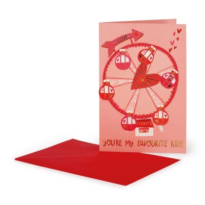Biglietto d'Auguri con Applicazione Legami Milano - Love Wheel