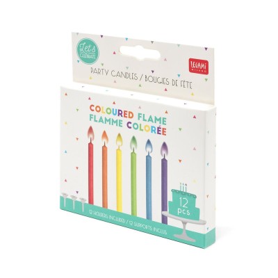 Candeline con Fiamma Colorata 12 Multicolor Legami Milano