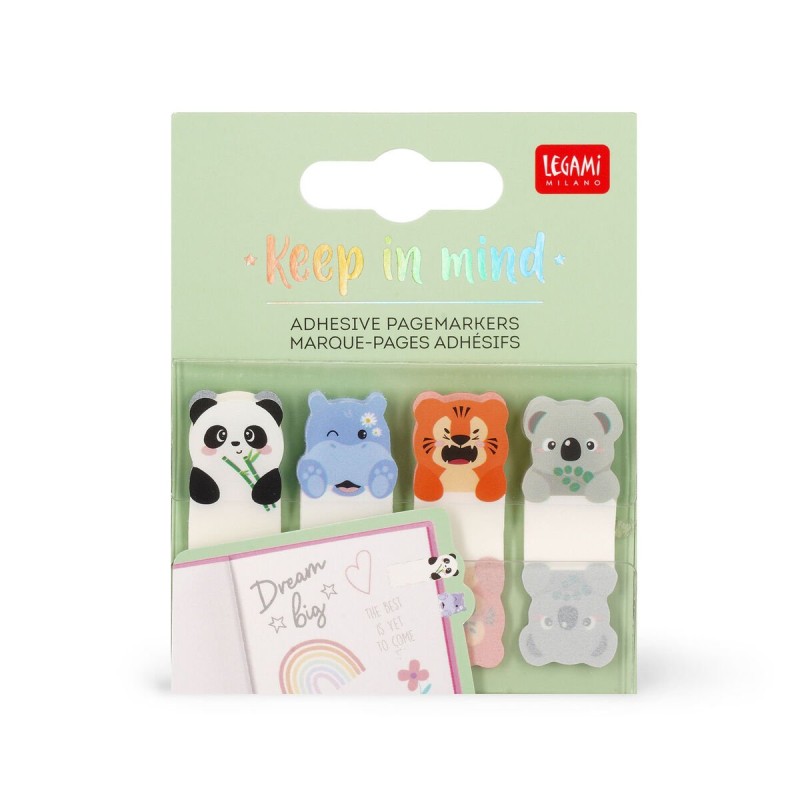 Segnapagina Adesivi Keep in Mind Cute Animals by Legami Milano
