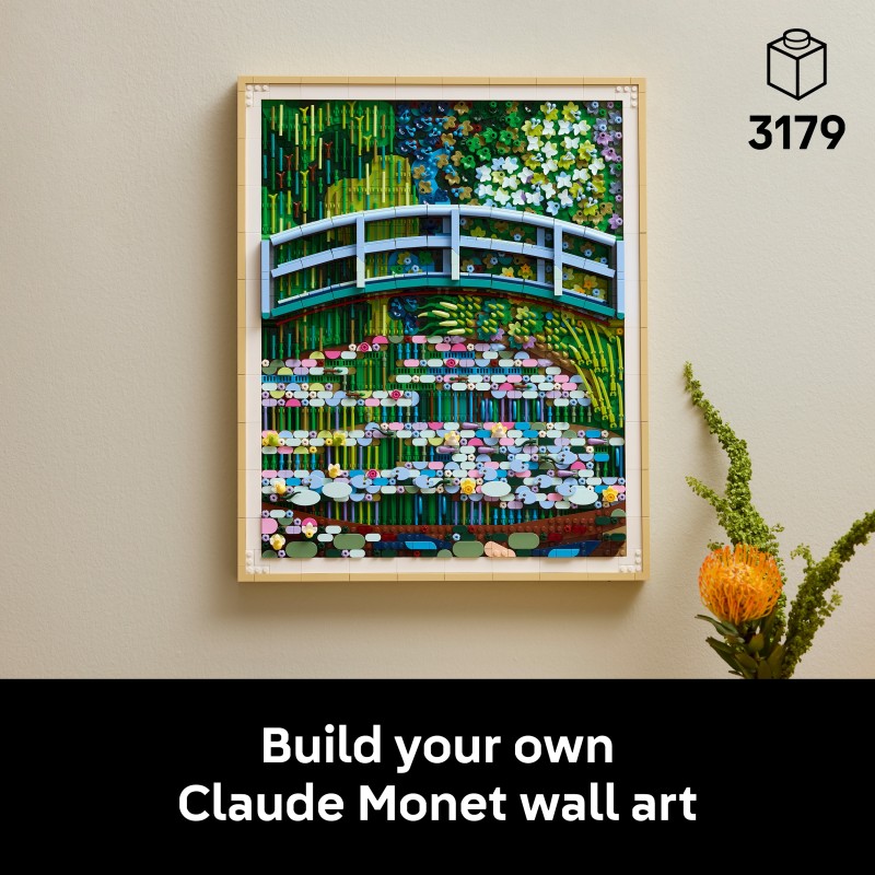 LEGO ART 31220 Claude Monet, Lo Stagno delle Ninfee, Decorazione da Parete per Casa, Regalo Adulti Fan dell'Impressionismo