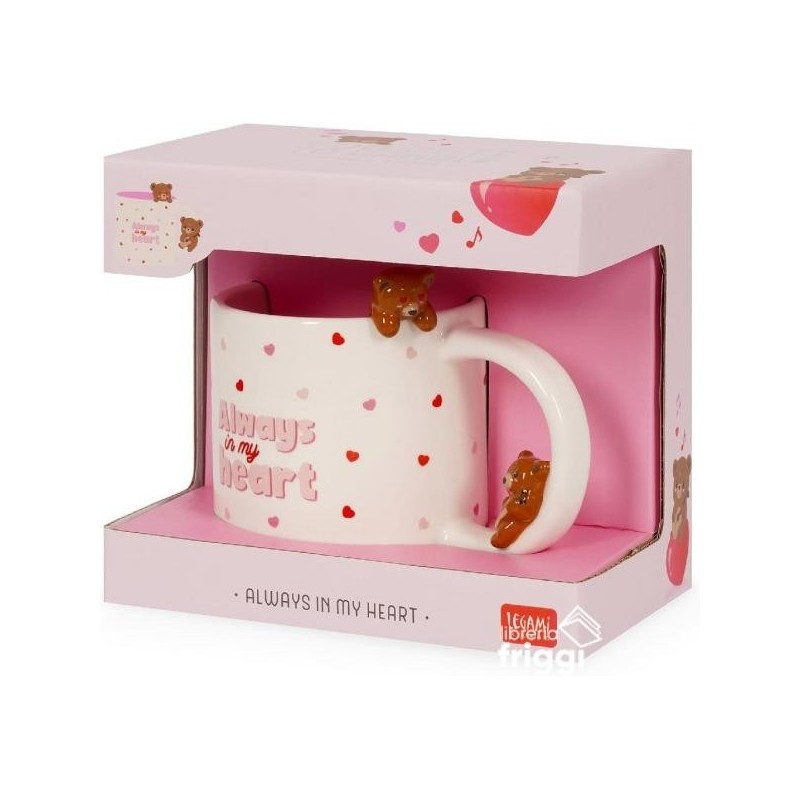LEGAMI - MUG TOO CUTE TO HANDLE - TEDDY "ALWAYS IN MY HEART" .. (Cod. B0G13NRN32 -/)