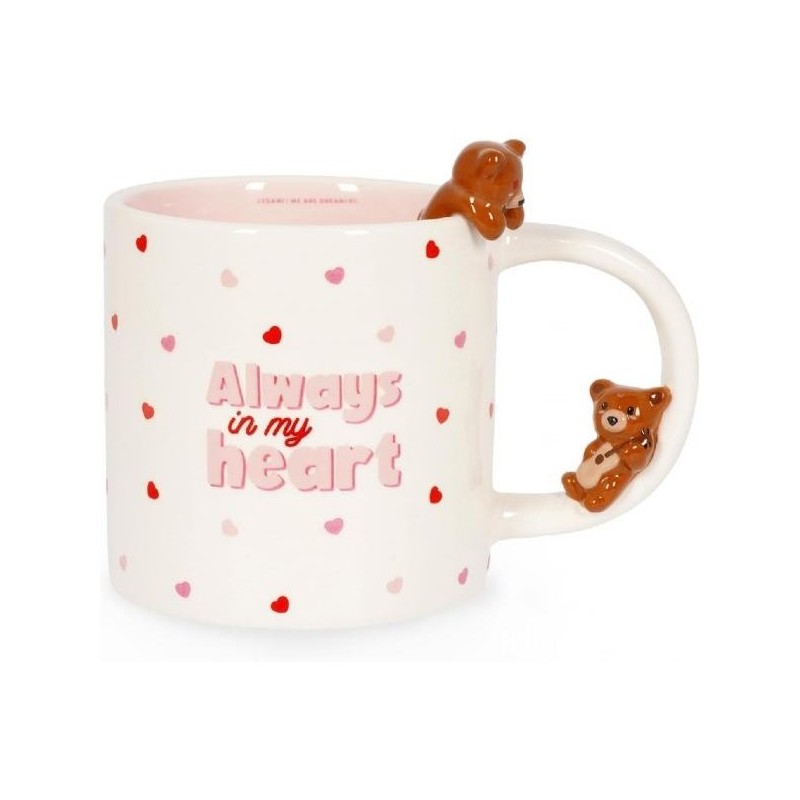 LEGAMI - MUG TOO CUTE TO HANDLE - TEDDY "ALWAYS IN MY HEART" .. (Cod. B0G13NRN32 -/)