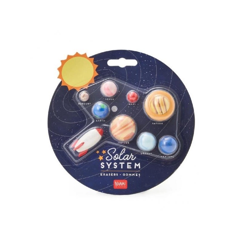 LEGAMI - SET GOMME DA CANCELLARE SOLAR SYSTEM - 9PZ.