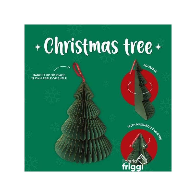 LEGAMI - ALBERO DI NATALE PIEGHEVOLE IN CARTA .. (Cod. B0CL58Z21H -/)