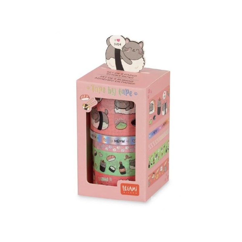 LEGAMI - SET TAPE BY TAPE NASTRO ADESIVO CARTA - KITTY .. (Cod. B0F6V9D95Q -/)