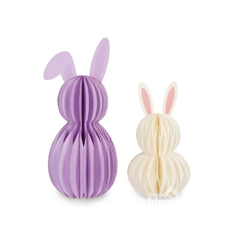 LEGAMI - SET CONIGLIETTI PIEGHEVOLI CARTA HOPPY EASTER