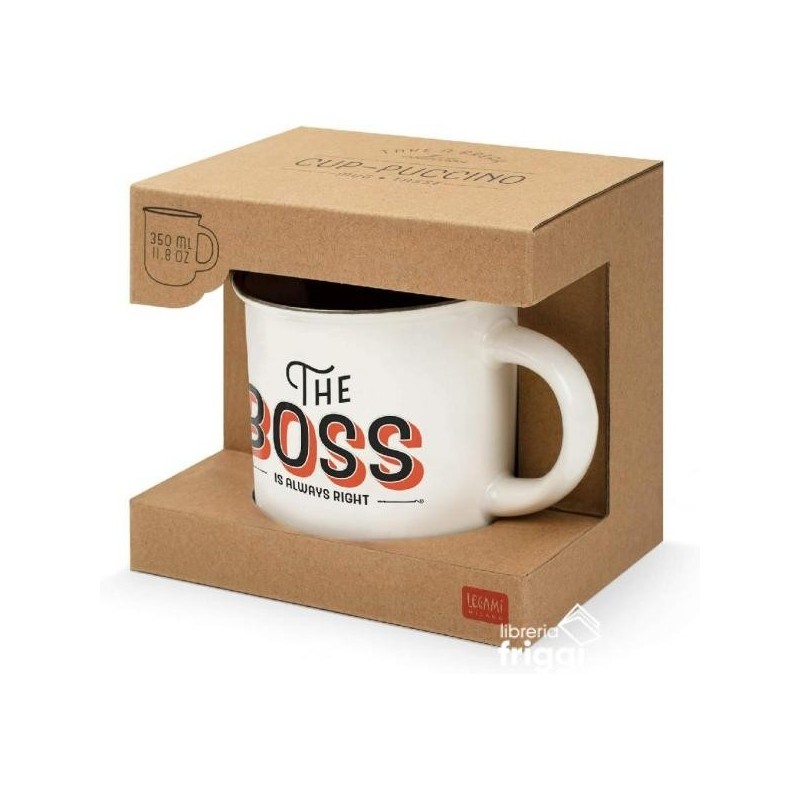 LEGAMI - CUP-PUCCINO MUG "THE BOSS IS ALWAYS RIGHT" .. (Cod. B07ZJPLVLP -/)