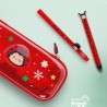 LEGAMI - PENNA CLICK&CLACK LADYBUG - RED/BLACK INK